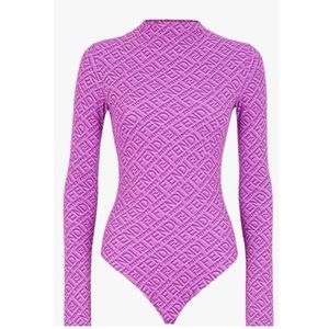 Fendi x SKIMS mockneck long sleeve body suit size XS color Colorado NEW WITH TAG
